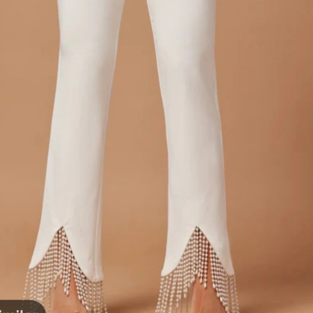 Fashion Nova Eegant Cream SUIT With Pearl Accent - Picture 2 of 3